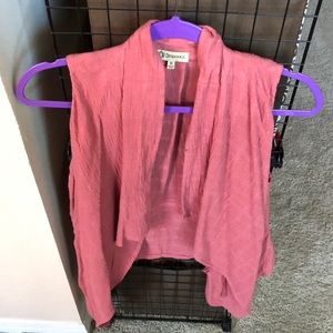 Simple light mauve cover up vest